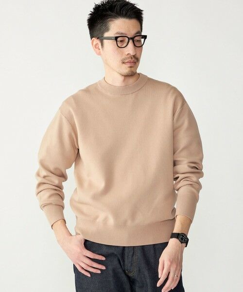 SHIPS / シップス ニット・セーター | SHIPS: 〈手洗い可能・抗菌防臭〉14GG コットン スムース 長袖 ニット(ベージュ系)