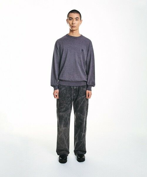 SHIPS / シップス ニット・セーター | City Ambient Products:〈手洗い可能〉14ゲージ レーヨン ナイロン ワンポイントロゴニット | 詳細1