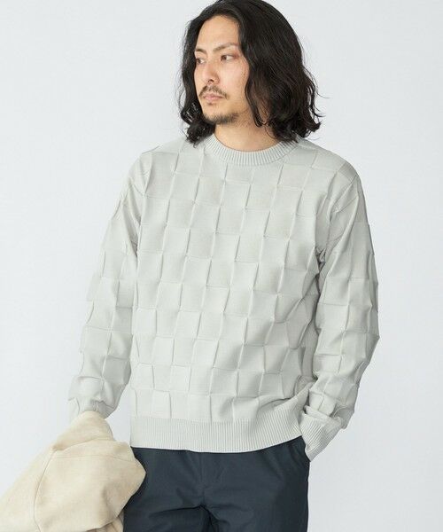 SHIPS / シップス ニット・セーター | SHIPS: 〈手洗い可能〉Amossa(R) シャンティ ブロック リンクス編み 長袖 ニット | 詳細2