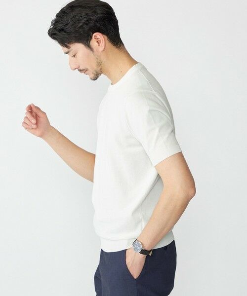 SHIPS / シップス ニット・セーター | SHIPS: ICE COTTON クルーネック ショートスリーブ ニットTシャツ | 詳細1