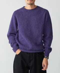 SHIPS / シップス ニット・セーター | 【SHIPS別注】HARLEY OF SCOTLAND: ウール シャギー クルーネック ニット