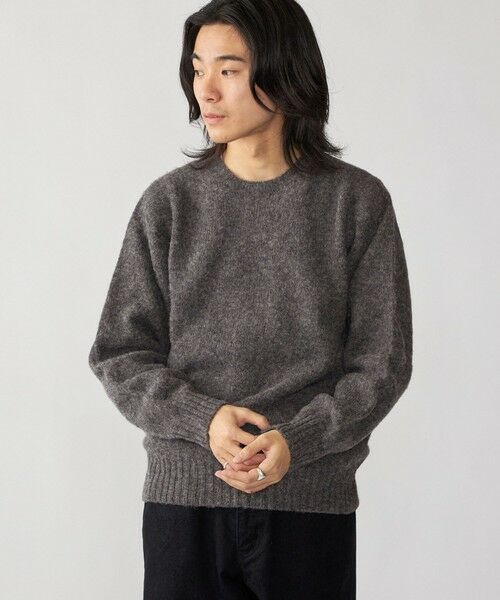 SHIPS / シップス ニット・セーター | 【SHIPS別注】HARLEY OF SCOTLAND: ウール シャギー クルーネック ニット | 詳細2