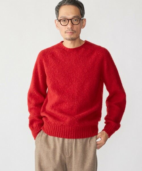 SHIPS / シップス ニット・セーター | 【SHIPS別注】HARLEY OF SCOTLAND: ウール シャギー クルーネック ニット | 詳細9