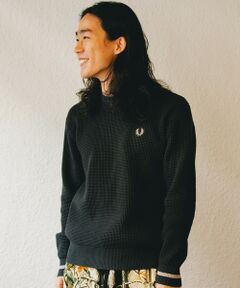 SHIPS / シップス ニット・セーター | 【SHIPS別注】FRED PERRY: シングル ティップ ワッフル ニット
