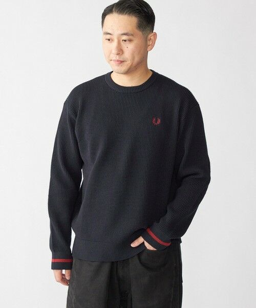 SHIPS / シップス ニット・セーター | 【SHIPS別注】FRED PERRY: シングル ティップ ワッフル ニット | 詳細25