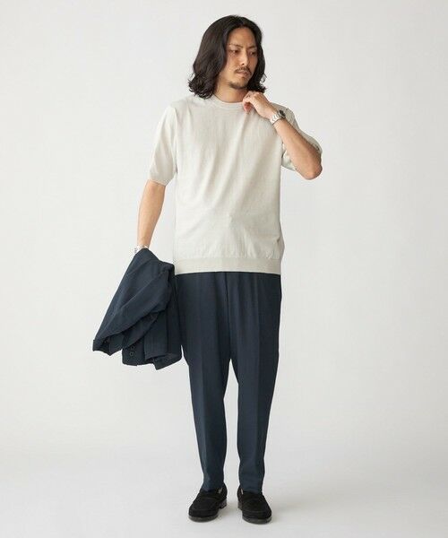 SHIPS / シップス ニット・セーター | SHIPS: 〈手洗い可能〉 14ゲージ TEXBRID(R) リネン ニット Tシャツ | 詳細2