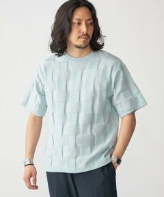 SHIPS / シップス ニット・セーター | SHIPS:〈手洗い可能〉Amossa(R) シャンティ ブロック リンクス編み ニット Tシャツ
