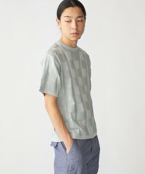 SHIPS / シップス ニット・セーター | SHIPS:〈手洗い可能〉Amossa(R) シャンティ ブロック リンクス編み ニット Tシャツ | 詳細10