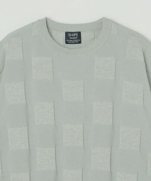 SHIPS / シップス ニット・セーター | SHIPS:〈手洗い可能〉Amossa(R) シャンティ ブロック リンクス編み ニット Tシャツ | 詳細14