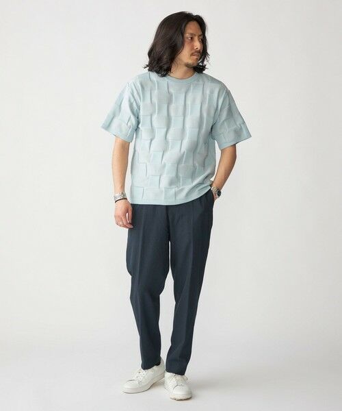 SHIPS / シップス ニット・セーター | SHIPS:〈手洗い可能〉Amossa(R) シャンティ ブロック リンクス編み ニット Tシャツ | 詳細20