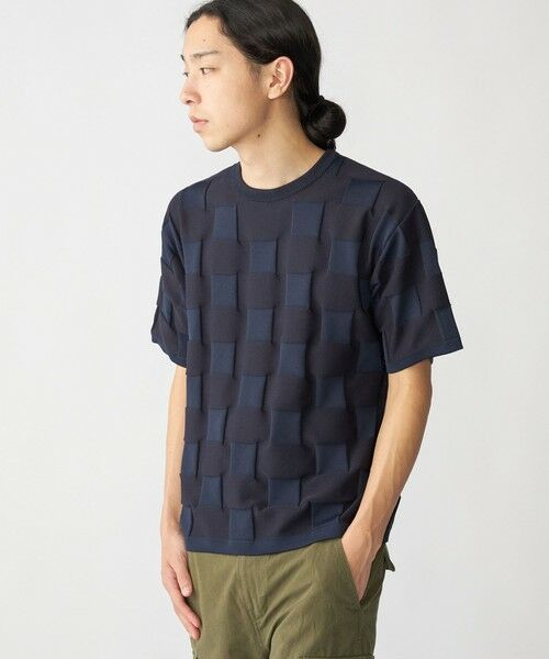 SHIPS / シップス ニット・セーター | SHIPS:〈手洗い可能〉Amossa(R) シャンティ ブロック リンクス編み ニット Tシャツ | 詳細25