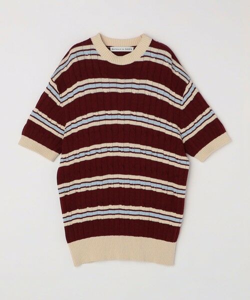 SHIPS / シップス ニット・セーター | BATEAUX DE SHIPS: ケーブル ニット Tシャツ | 詳細3