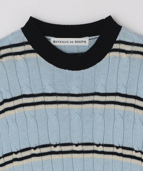 SHIPS / シップス ニット・セーター | BATEAUX DE SHIPS: ケーブル ニット Tシャツ | 詳細7
