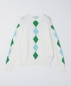 SHIPS / シップス ニット・セーター | BATEAUX DE SHIPS:〈手洗い可能〉14ゲージ アーガイル クルーネック ニット