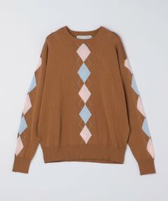 SHIPS / シップス ニット・セーター | BATEAUX DE SHIPS:〈手洗い可能〉14ゲージ アーガイル クルーネック ニット