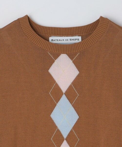 SHIPS / シップス ニット・セーター | BATEAUX DE SHIPS:〈手洗い可能〉14ゲージ アーガイル クルーネック ニット | 詳細3