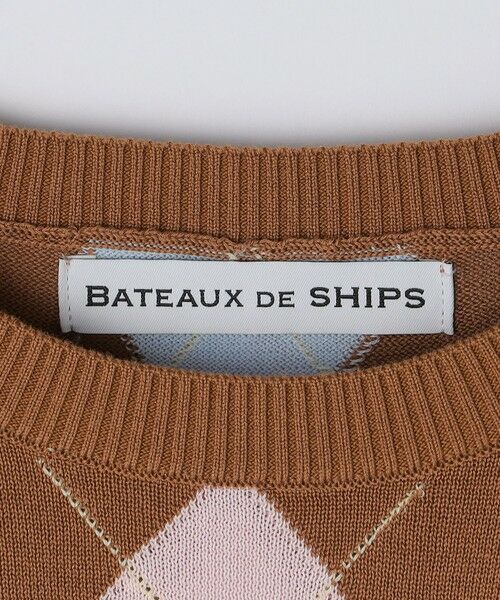 SHIPS / シップス ニット・セーター | BATEAUX DE SHIPS:〈手洗い可能〉14ゲージ アーガイル クルーネック ニット | 詳細4