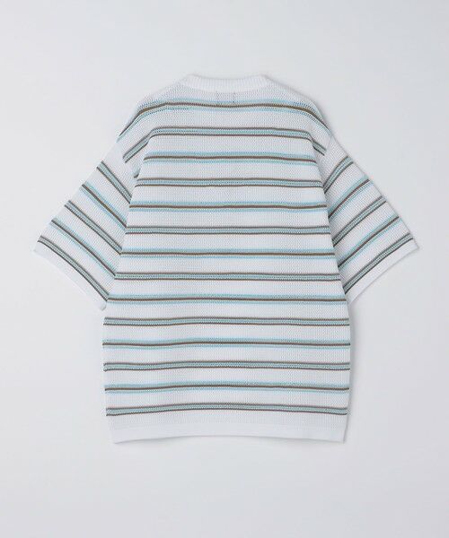 SHIPS / シップス ニット・セーター | SHIPS:〈手洗い可能〉Amossa(R) メッシュ ボーダー ニット Tシャツ | 詳細4
