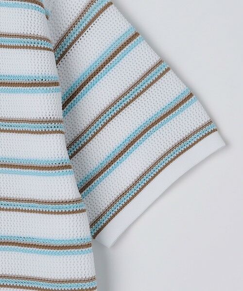 SHIPS / シップス ニット・セーター | SHIPS:〈手洗い可能〉Amossa(R) メッシュ ボーダー ニット Tシャツ | 詳細6