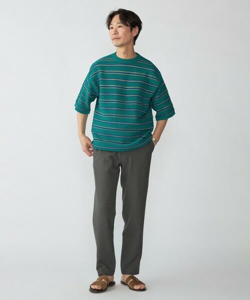 SHIPS / シップス ニット・セーター | SHIPS:〈手洗い可能〉Amossa(R) メッシュ ボーダー ニット Tシャツ | 詳細10