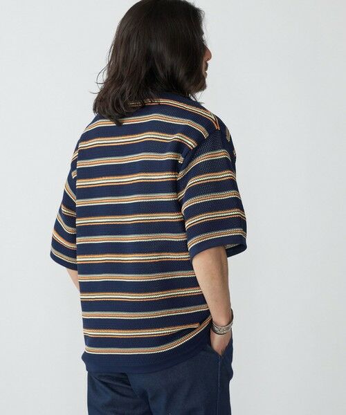 SHIPS / シップス ニット・セーター | SHIPS:〈手洗い可能〉Amossa(R) メッシュ ボーダー ニット Tシャツ | 詳細21