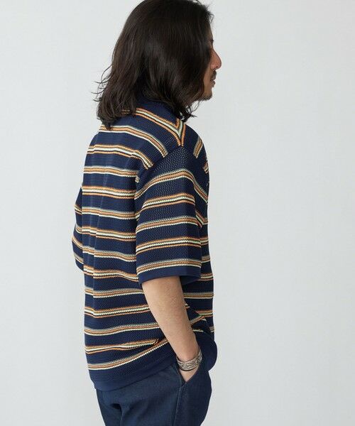 SHIPS / シップス ニット・セーター | SHIPS:〈手洗い可能〉Amossa(R) メッシュ ボーダー ニット Tシャツ | 詳細22