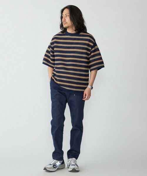 SHIPS / シップス ニット・セーター | SHIPS:〈手洗い可能〉Amossa(R) メッシュ ボーダー ニット Tシャツ | 詳細14