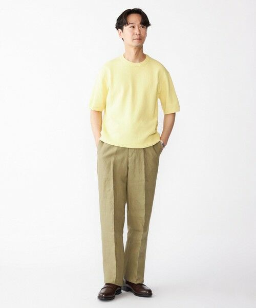 SHIPS / シップス ニット・セーター | SHIPS:〈手洗い可能〉リネン バスケット ニット Tシャツ | 詳細10