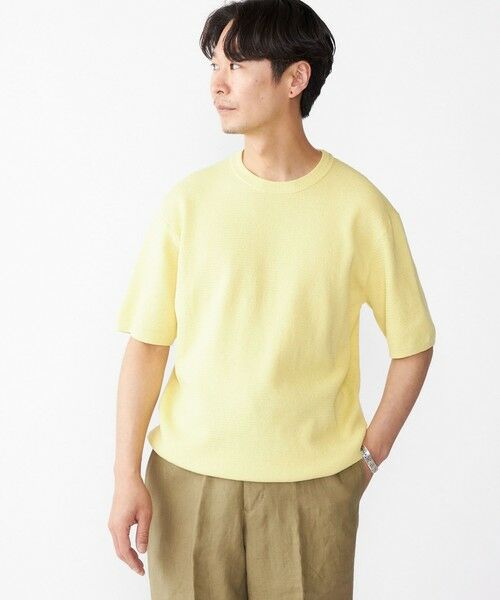 SHIPS / シップス ニット・セーター | SHIPS:〈手洗い可能〉リネン バスケット ニット Tシャツ | 詳細14