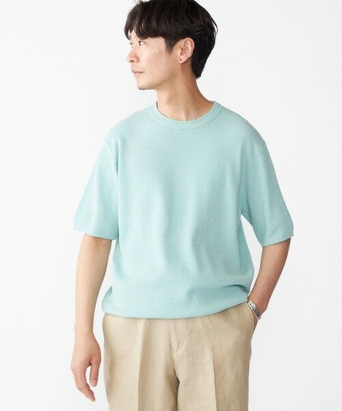 SHIPS / シップス ニット・セーター | SHIPS:〈手洗い可能〉リネン バスケット ニット Tシャツ | 詳細21