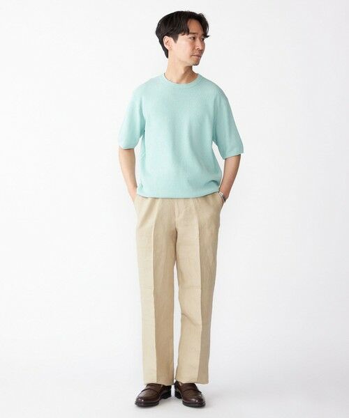 SHIPS / シップス ニット・セーター | SHIPS:〈手洗い可能〉リネン バスケット ニット Tシャツ | 詳細20