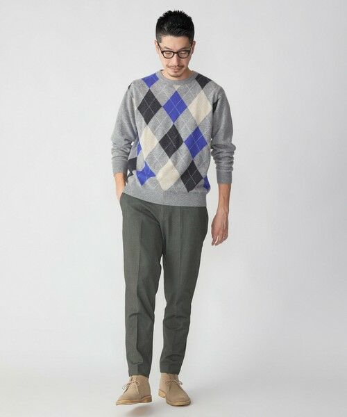 SHIPS / シップス ニット・セーター | SHIPS: 12G イタリー ヤーン アーガイル クルーネック ニット プルオーバー | 詳細1