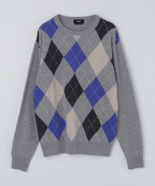 SHIPS / シップス ニット・セーター | SHIPS: 12G イタリー ヤーン アーガイル クルーネック ニット プルオーバー | 詳細6