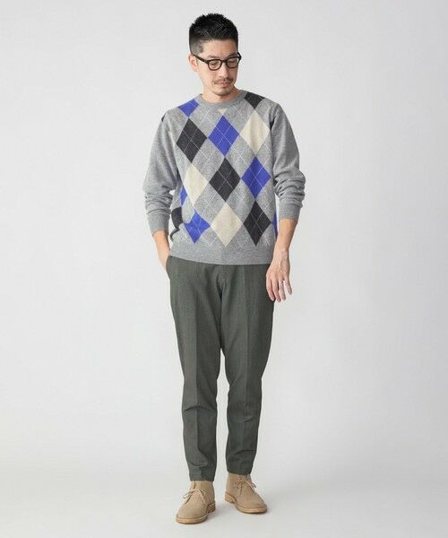 SHIPS / シップス ニット・セーター | SHIPS: 12G イタリー ヤーン アーガイル クルーネック ニット プルオーバー | 詳細3