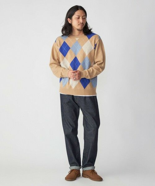 SHIPS / シップス ニット・セーター | SHIPS: 12G イタリー ヤーン アーガイル クルーネック ニット プルオーバー | 詳細9