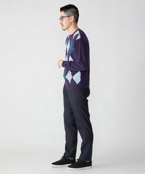 SHIPS / シップス ニット・セーター | SHIPS: 12G イタリー ヤーン アーガイル クルーネック ニット プルオーバー | 詳細19