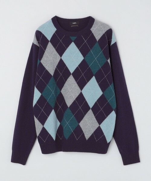 SHIPS / シップス ニット・セーター | SHIPS: 12G イタリー ヤーン アーガイル クルーネック ニット プルオーバー | 詳細26