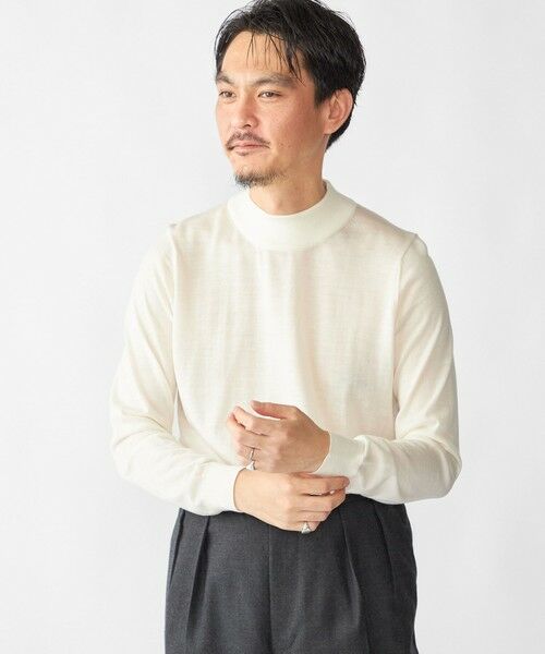 SHIPS / シップス ニット・セーター | SHIPS:〈手洗い可能〉HANDFRAME 16ゲージ モックネック ニット | 詳細1