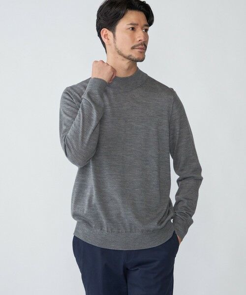 SHIPS / シップス ニット・セーター | SHIPS:〈手洗い可能〉HANDFRAME 16ゲージ モックネック ニット | 詳細7