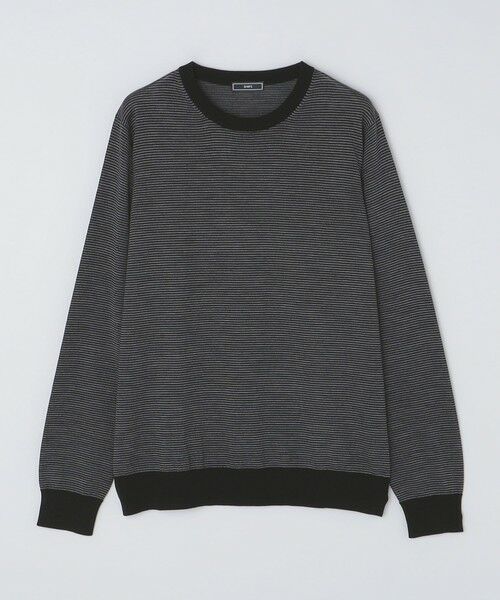 SHIPS / シップス ニット・セーター | SHIPS: HANDFRAME 16ゲージ マイクロボーダー クルーネック ニット | 詳細4