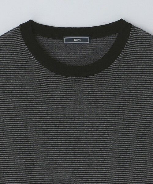 SHIPS / シップス ニット・セーター | SHIPS: HANDFRAME 16ゲージ マイクロボーダー クルーネック ニット | 詳細6