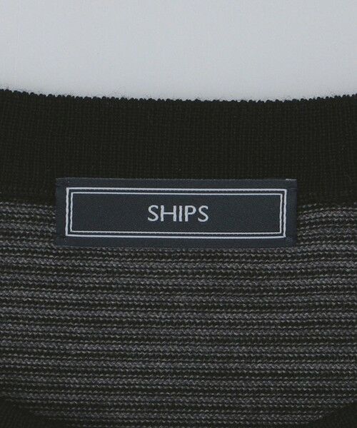 SHIPS / シップス ニット・セーター | SHIPS: HANDFRAME 16ゲージ マイクロボーダー クルーネック ニット | 詳細9
