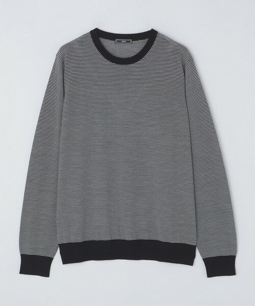 SHIPS / シップス ニット・セーター | SHIPS: HANDFRAME 16ゲージ マイクロボーダー クルーネック ニット | 詳細20