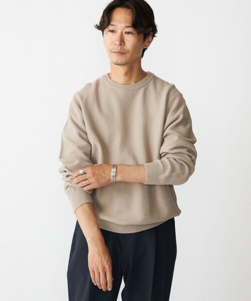 SHIPS / シップス ニット・セーター | SHIPS:〈洗濯機可能〉SOLOTEX(R) コットン ピケ クルーネック ニット(ベージュ)