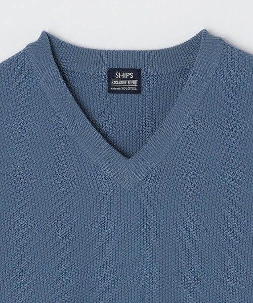 SHIPS / シップス ニット・セーター | SHIPS:〈洗濯機可能〉SOLOTEX(R) コットン ピケ Vネック ニット | 詳細15