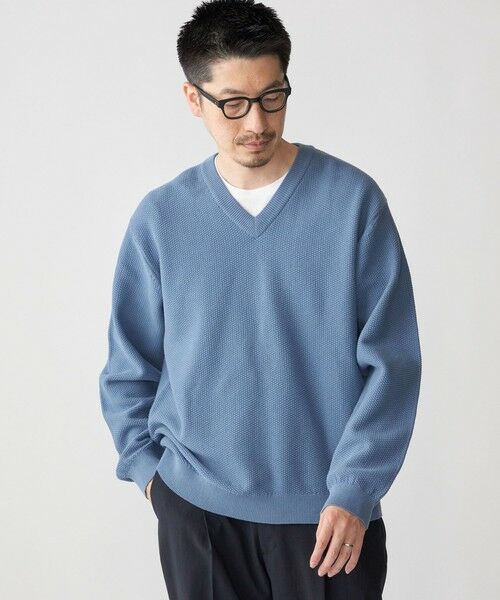 SHIPS / シップス ニット・セーター | SHIPS:〈洗濯機可能〉SOLOTEX(R) コットン ピケ Vネック ニット | 詳細10