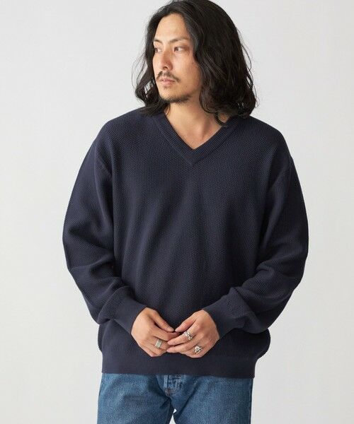 SHIPS / シップス ニット・セーター | SHIPS:〈洗濯機可能〉SOLOTEX(R) コットン ピケ Vネック ニット | 詳細23