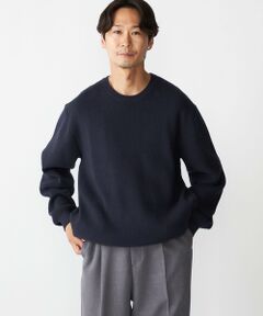SHIPS / シップス ニット・セーター | SHIPS:〈洗濯機可能〉SOLOTEX(R) 12ゲージ コットン 畦編み クルーネック ニット