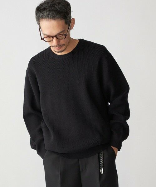 SHIPS / シップス ニット・セーター | SHIPS:〈洗濯機可能〉SOLOTEX(R) 12ゲージ コットン 畦編み クルーネック ニット | 詳細5