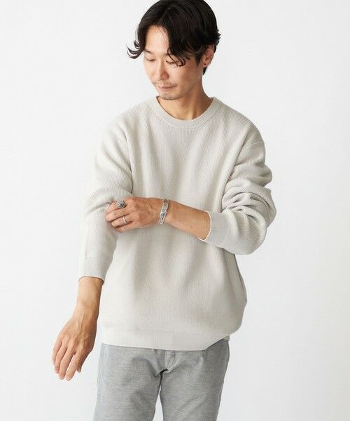 SHIPS / シップス ニット・セーター | SHIPS:〈洗濯機可能〉SOLOTEX(R) 12ゲージ コットン 畦編み クルーネック ニット | 詳細13